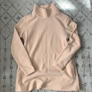 Camel turtle neck, tunic fleece